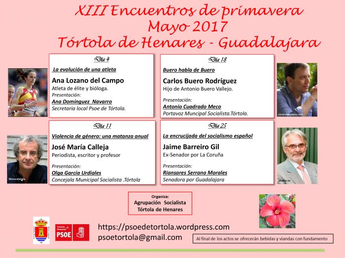 Ciclo de conferencias todos los jueves de mayo en Tórtola de Henares